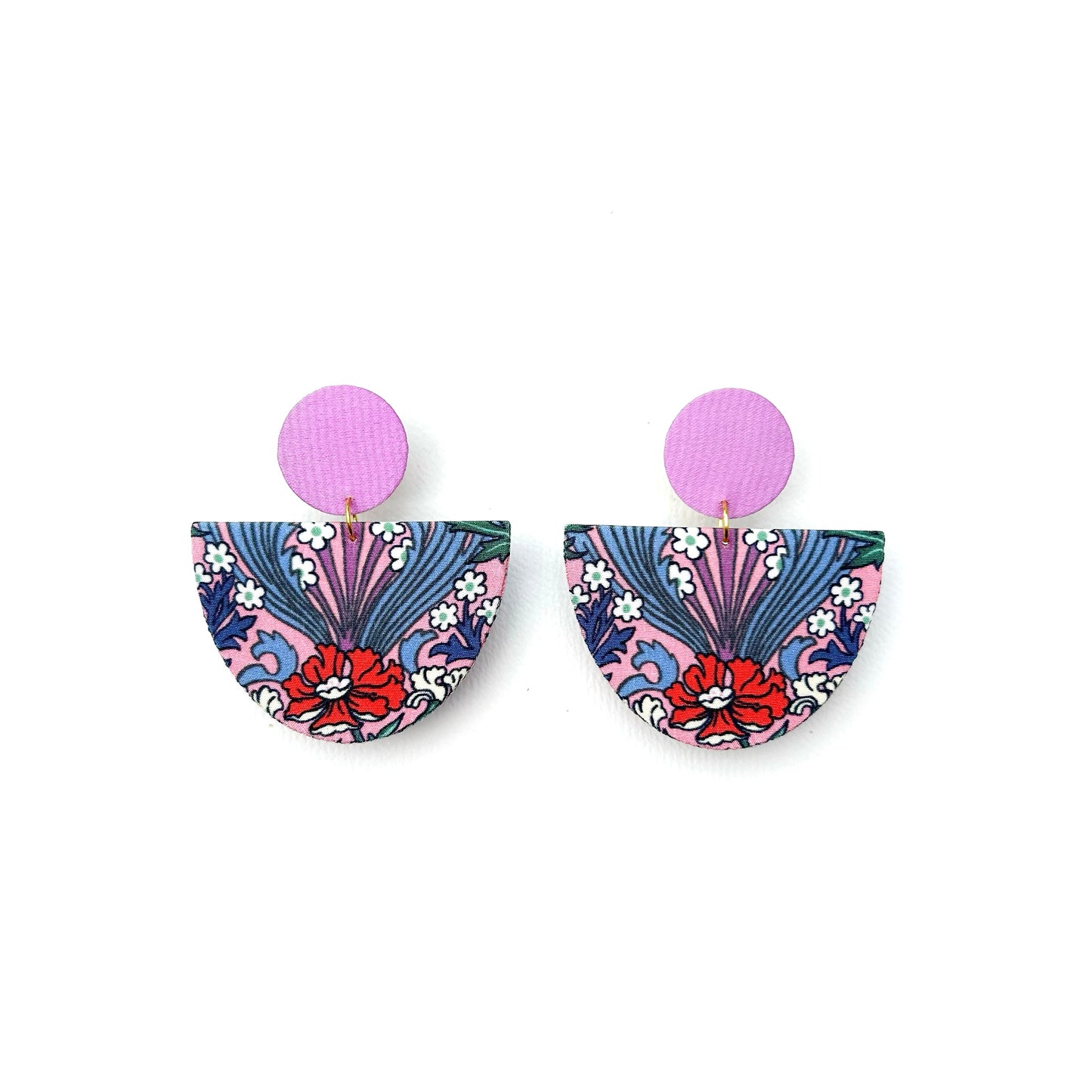 Half Moon Dangle Stud Earrings