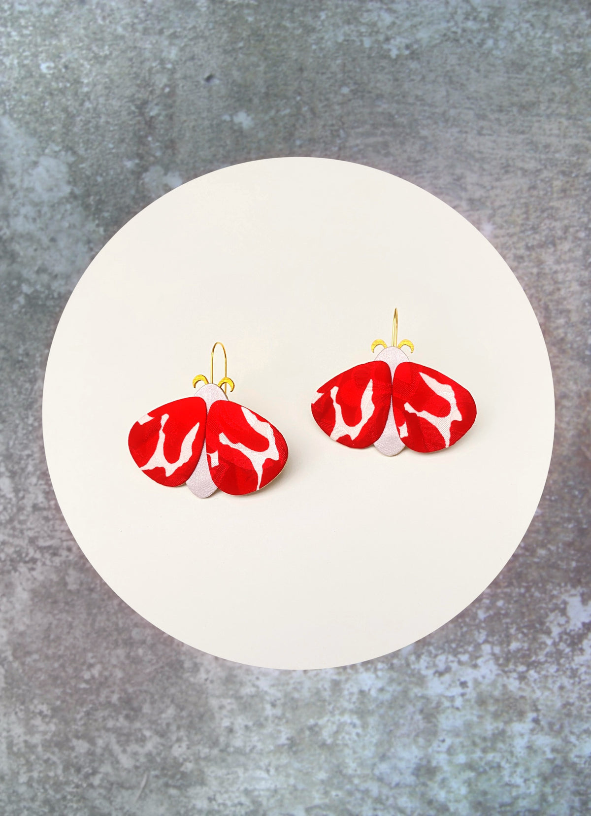 Moth Dangle Hook Earrings