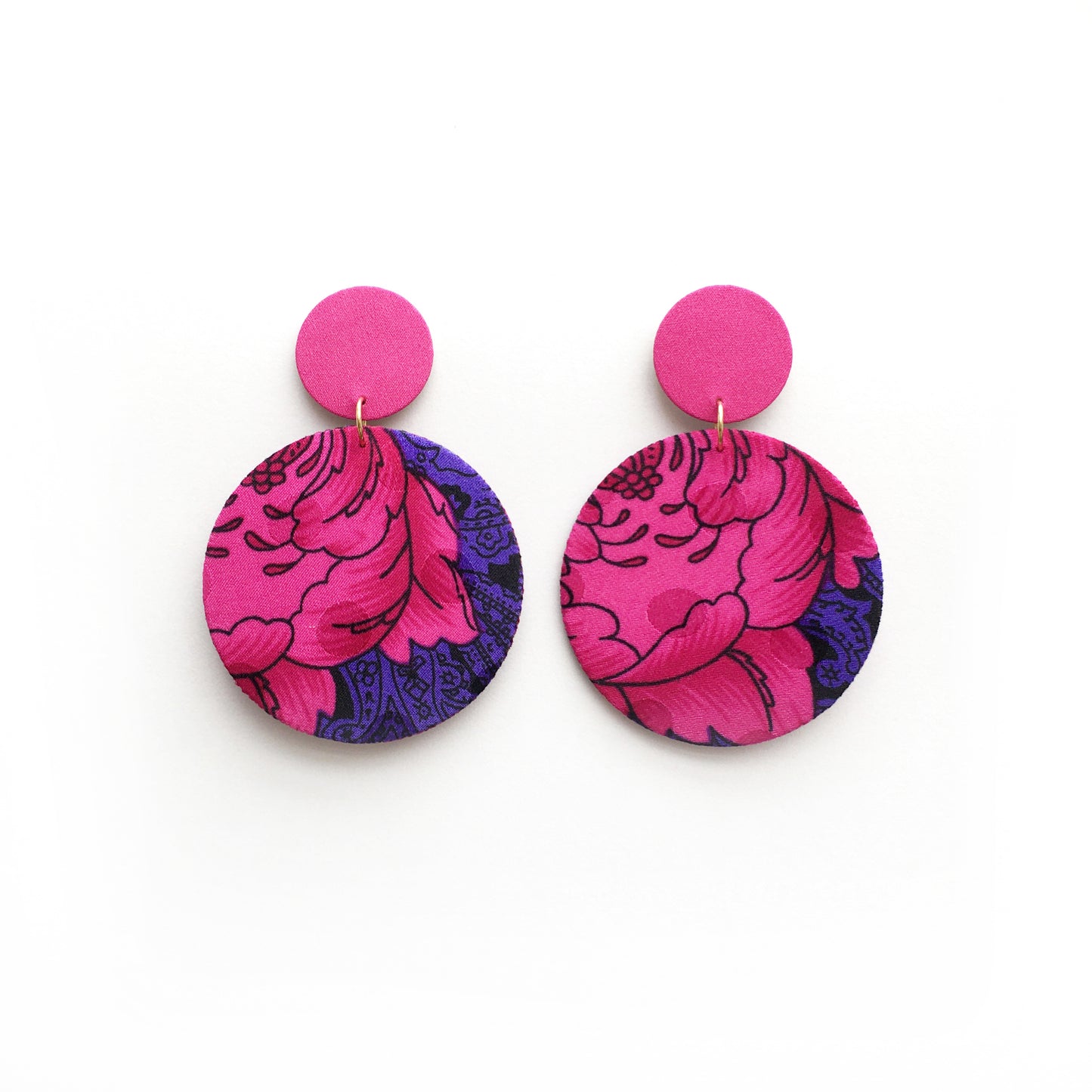 Supermoon Dangle Large Stud Earrings