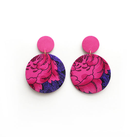 Supermoon Dangle Large Stud Earrings