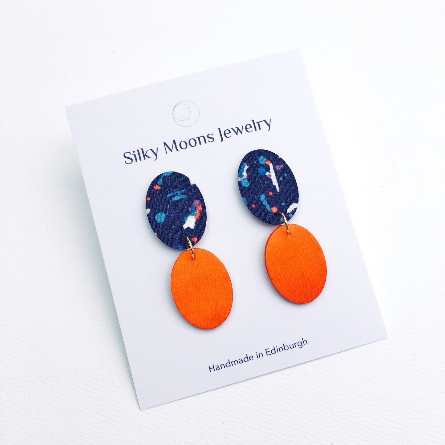 Ellipse Drops Stud Earrings
