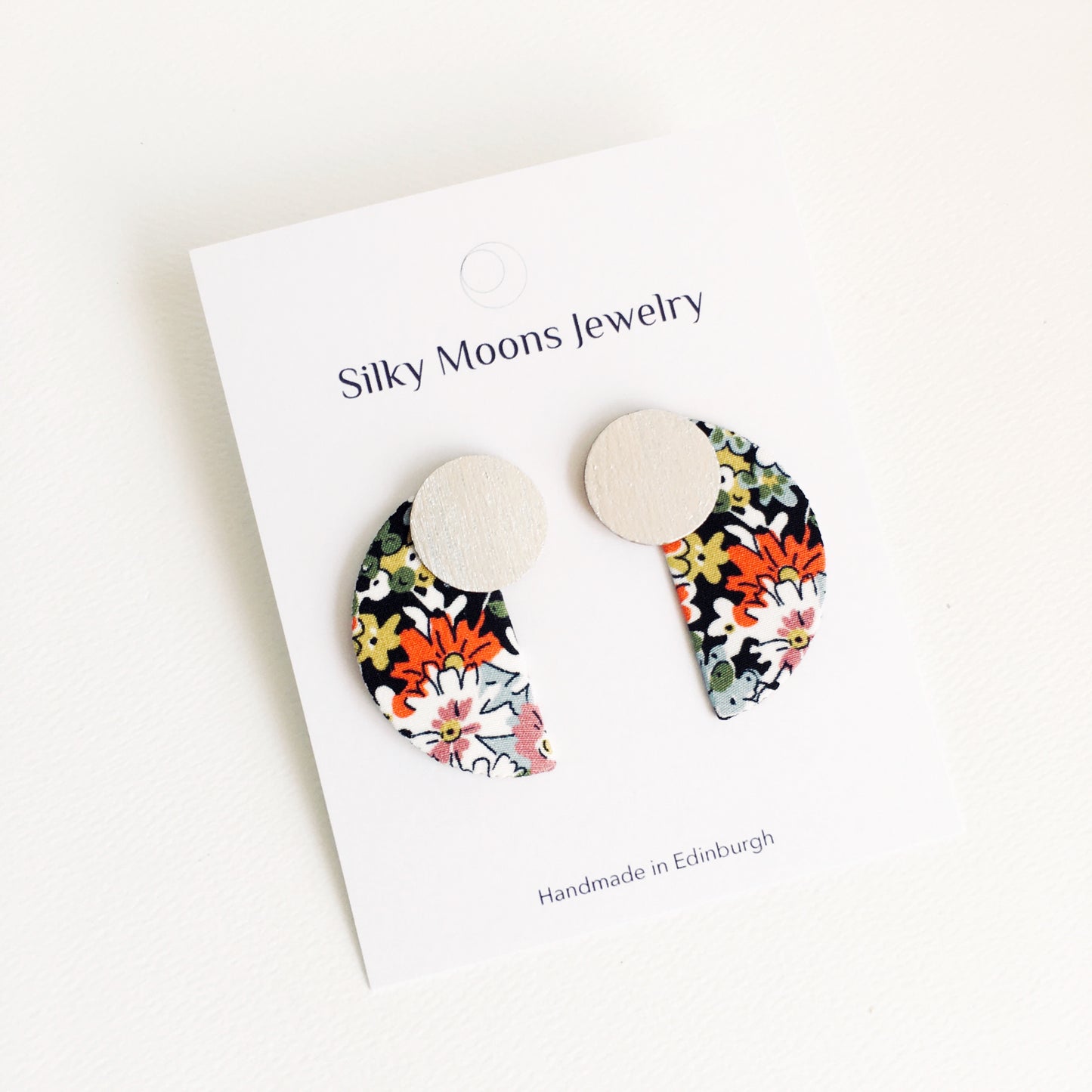 Silky Crescent Stud Earrings