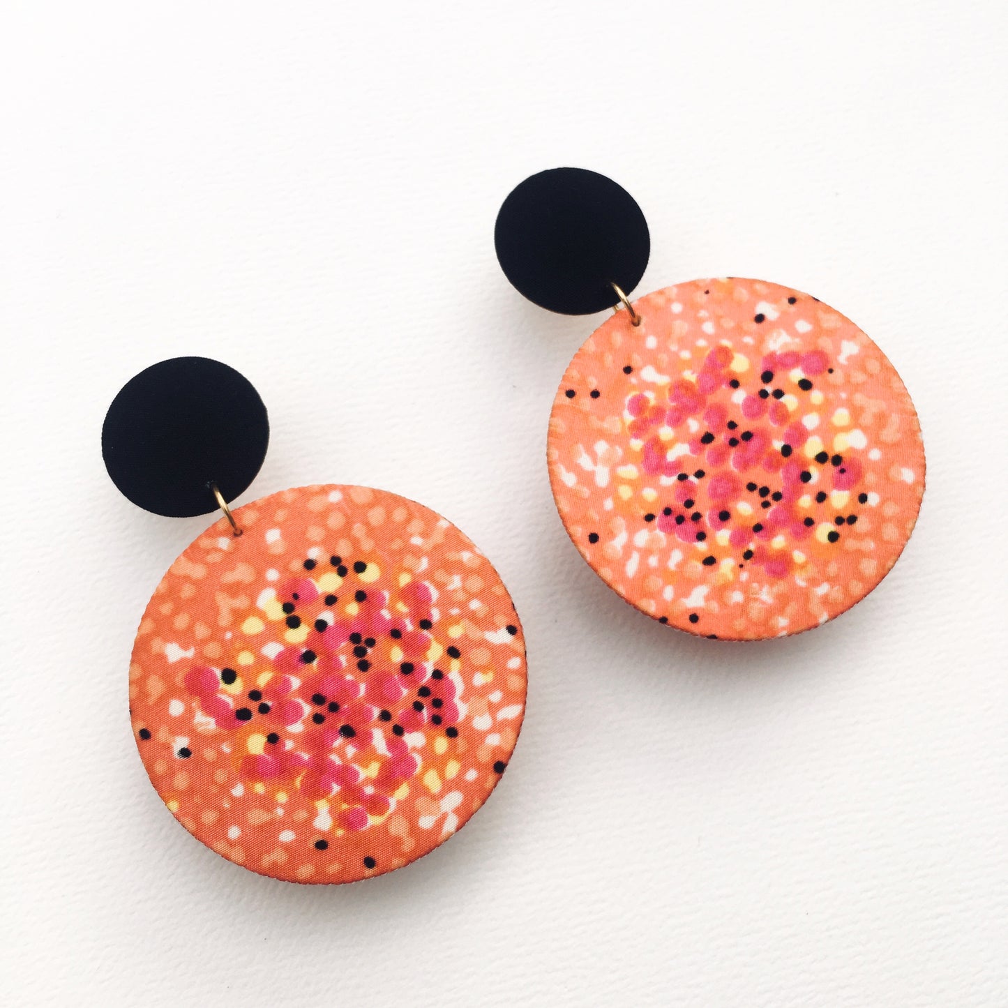 Supermoon Dangle Stud Earrings