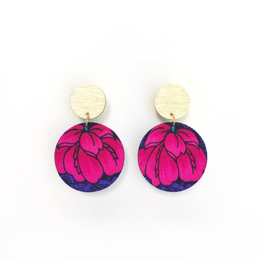 Supermoon Dangle Small Stud Earrings