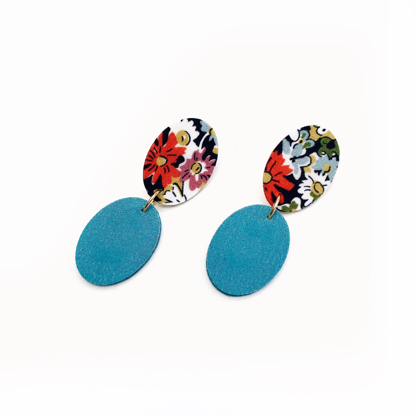 Ellipse Drops Stud Earrings