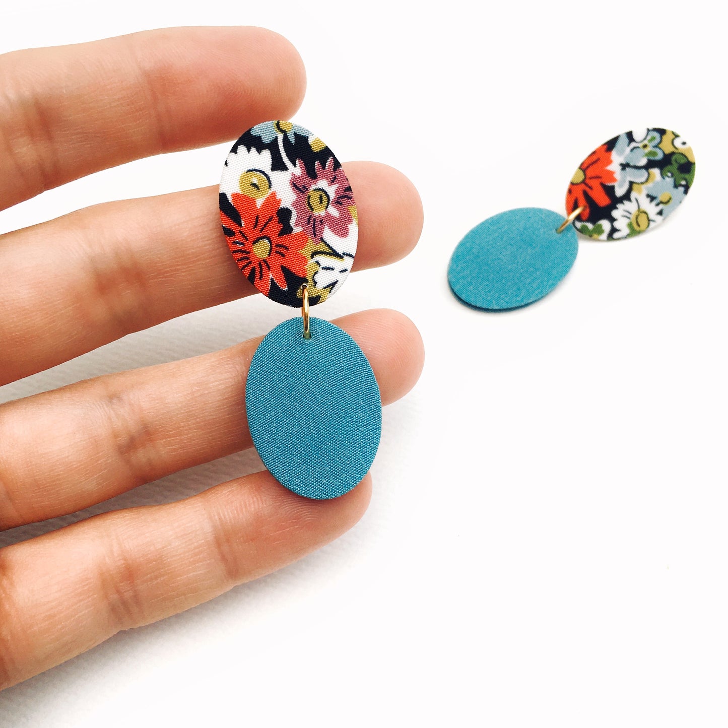 Ellipse Drops Stud Earrings