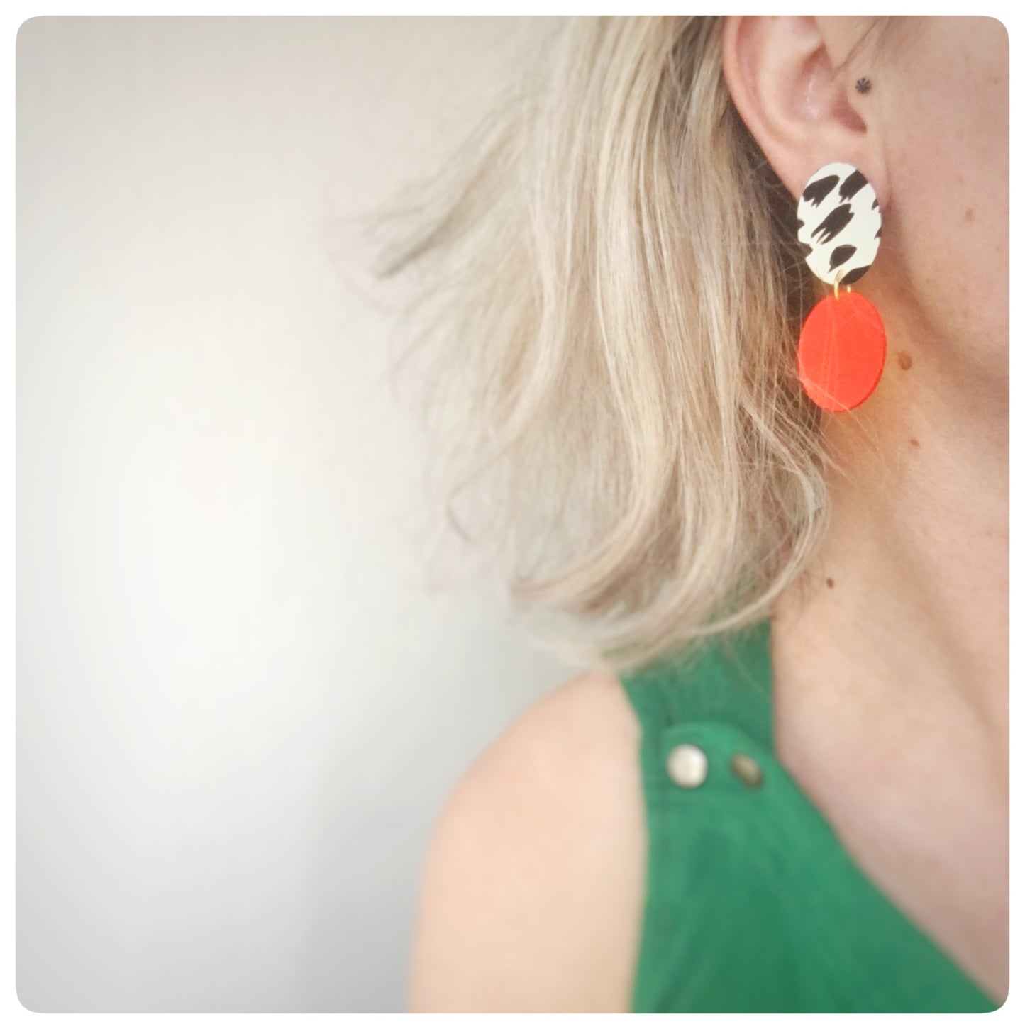 Ellipse Drops Stud Earrings