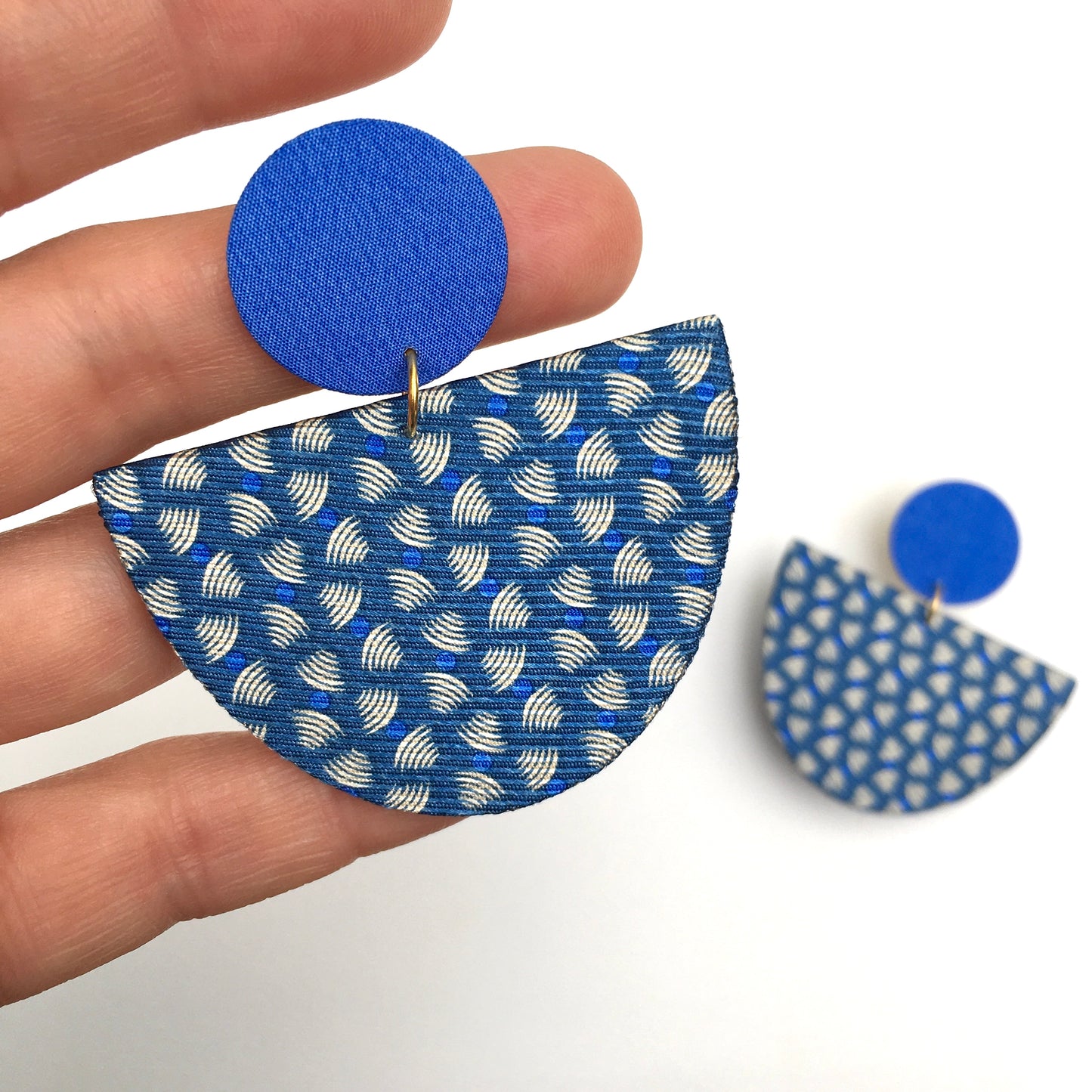 Half Moon Dangle Stud Earrings