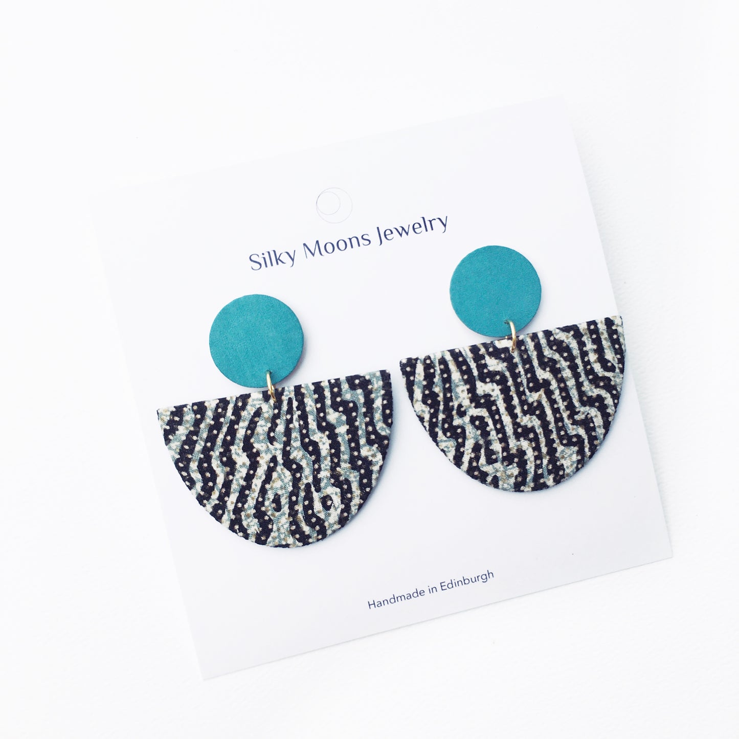 Half Moon Dangle Stud Earrings