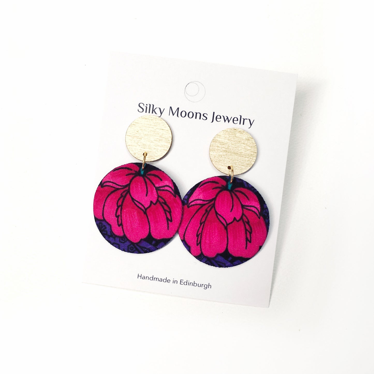 Supermoon Dangle Small Stud Earrings