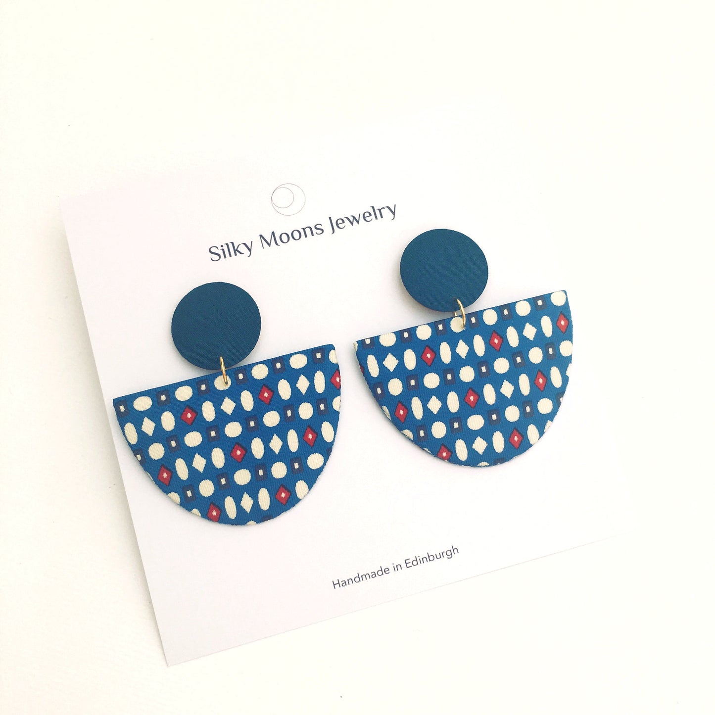 Half Moon Dangle Stud Earrings