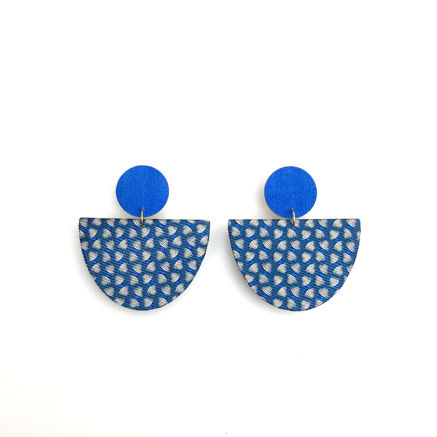 Half Moon Dangle Stud Earrings