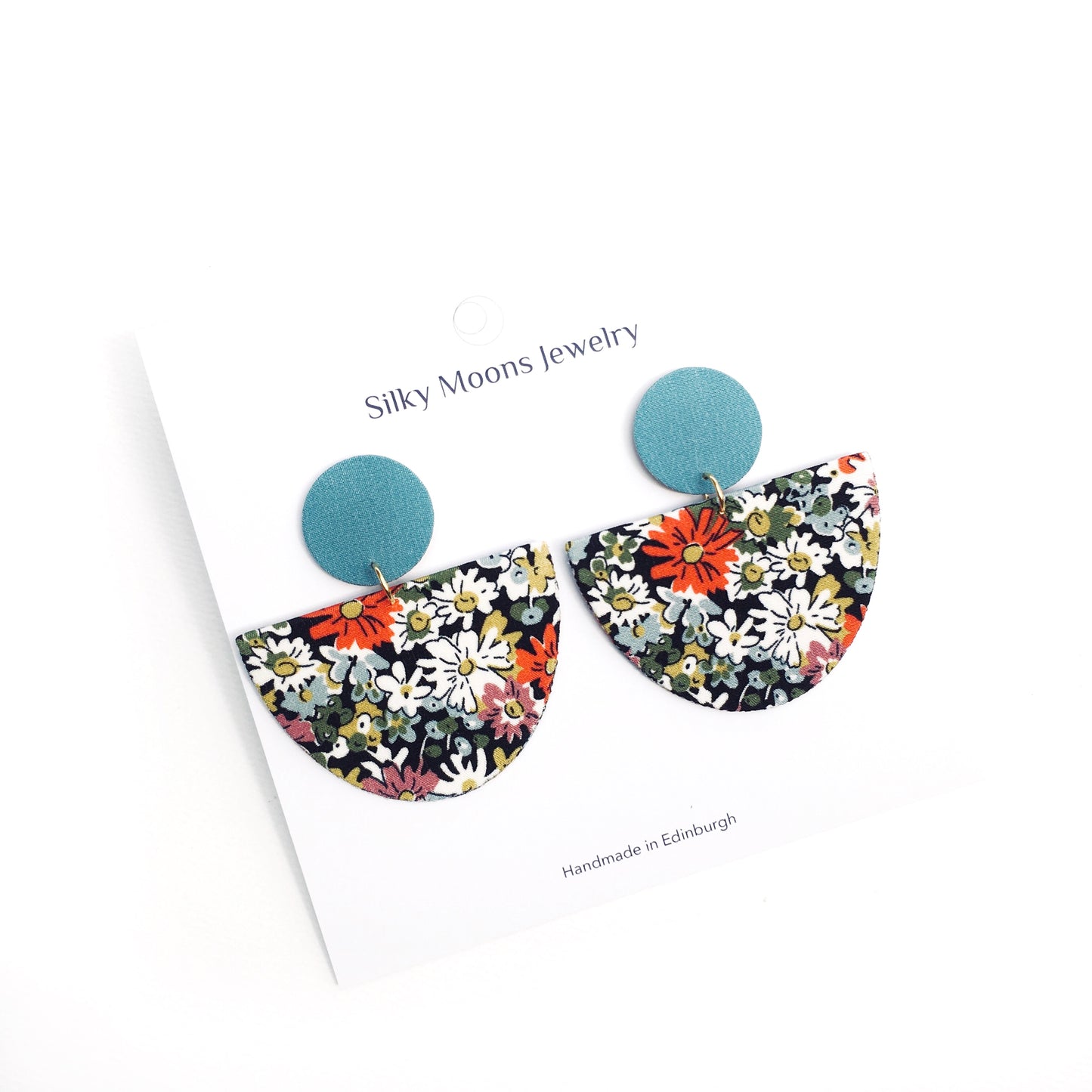 Half Moon Dangle Stud Earrings