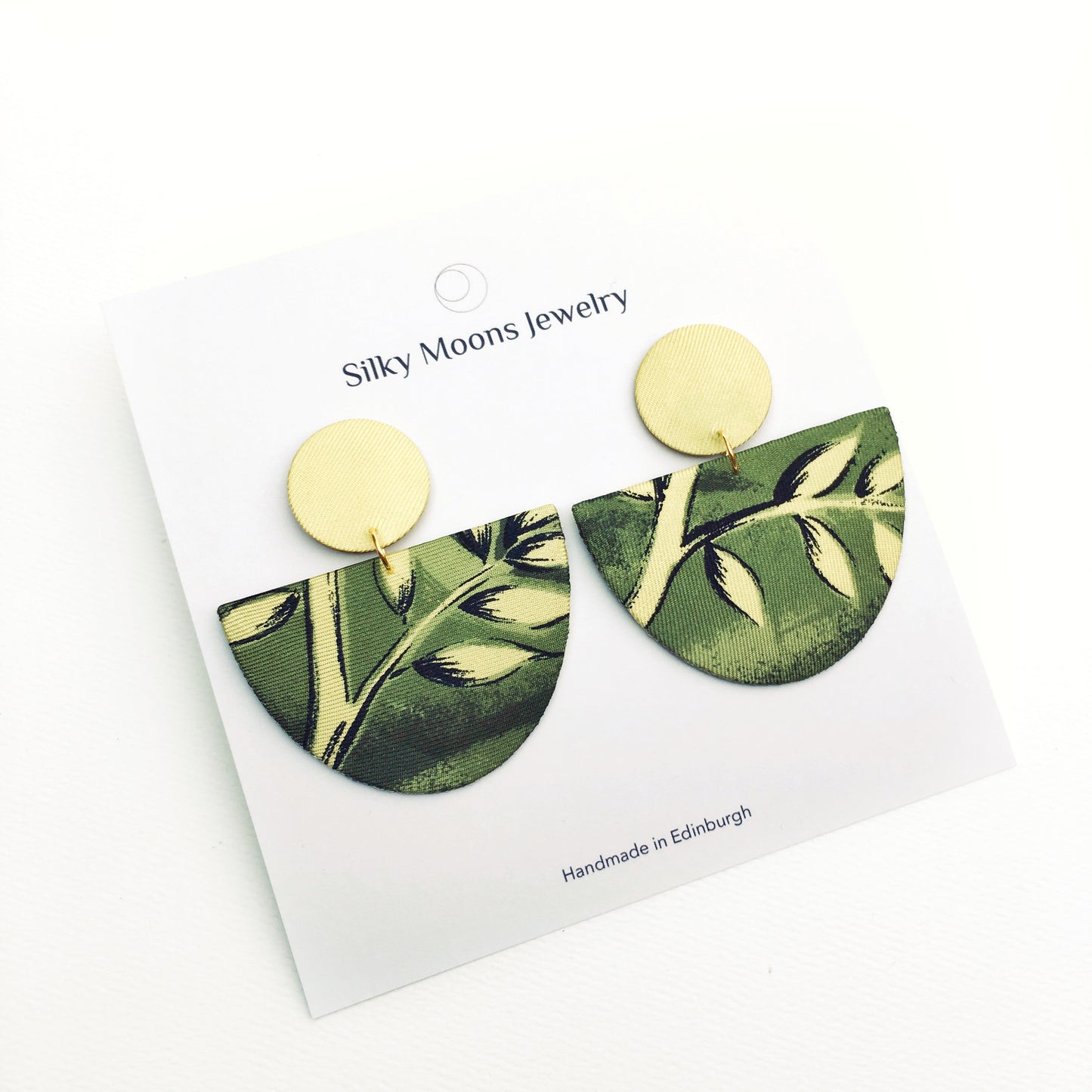 Half Moon Dangle Stud Earrings