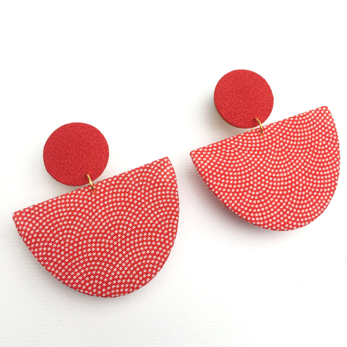 Half Moon Dangle Stud Earrings