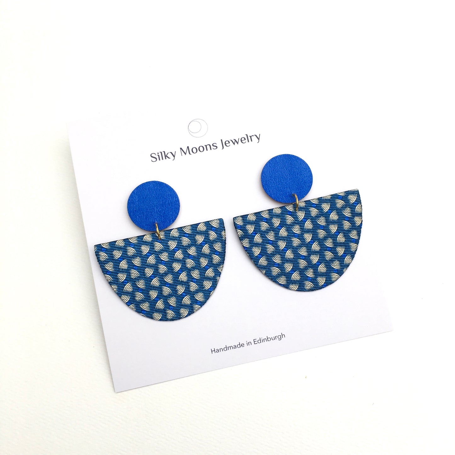 Half Moon Dangle Stud Earrings