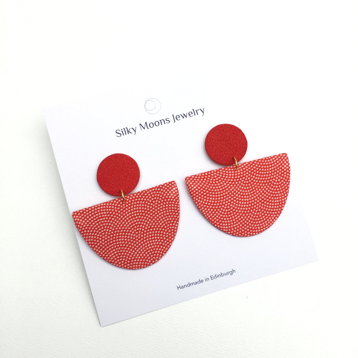 Half Moon Dangle Stud Earrings