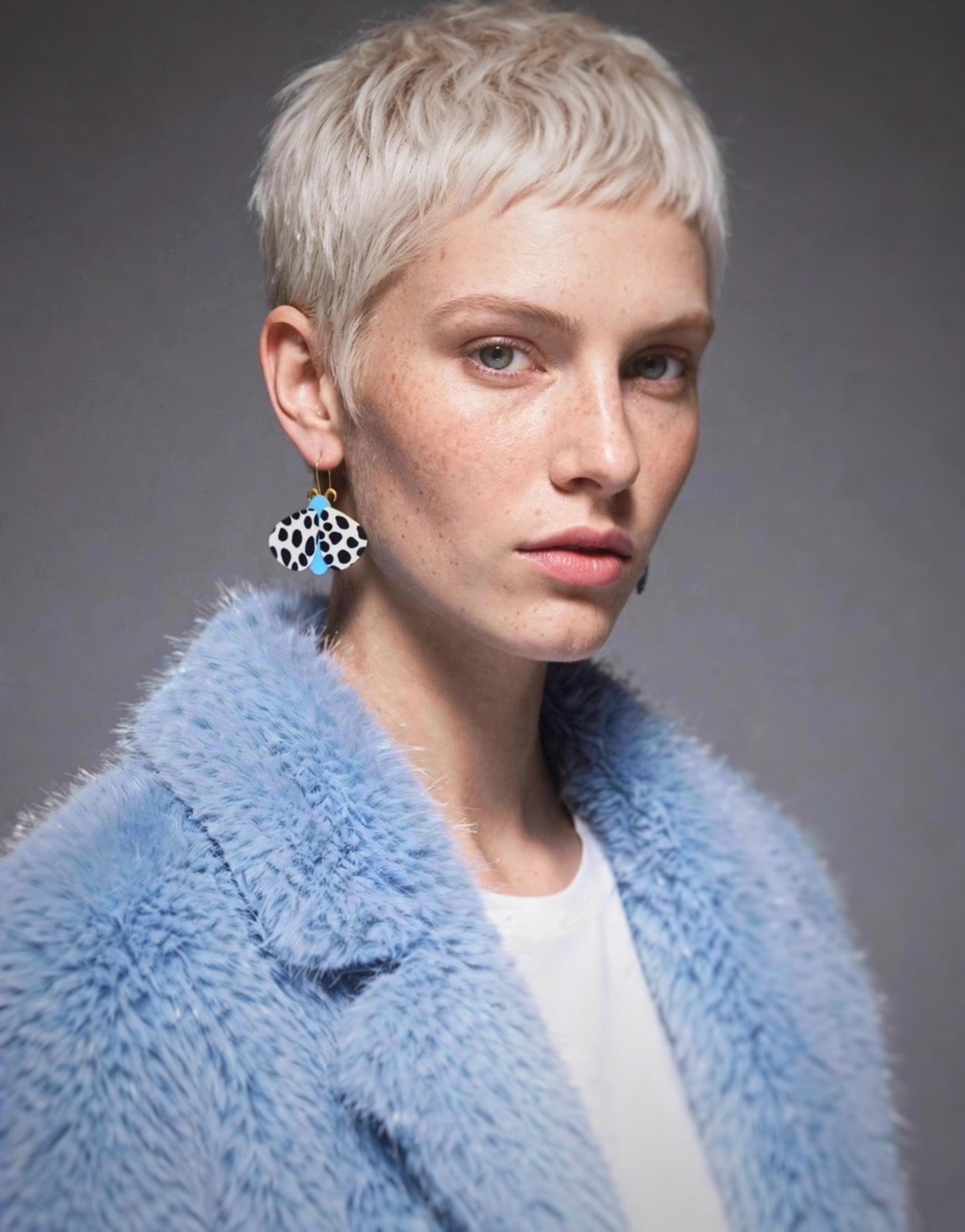 Moth Dangle Hook Earrings