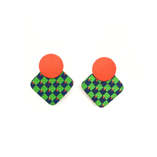 Geo Moon stud Earrings