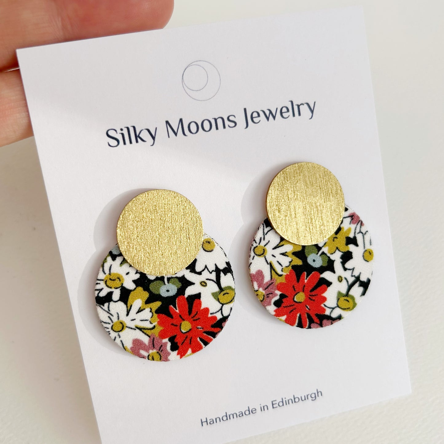 Two Moon Stud Earrings