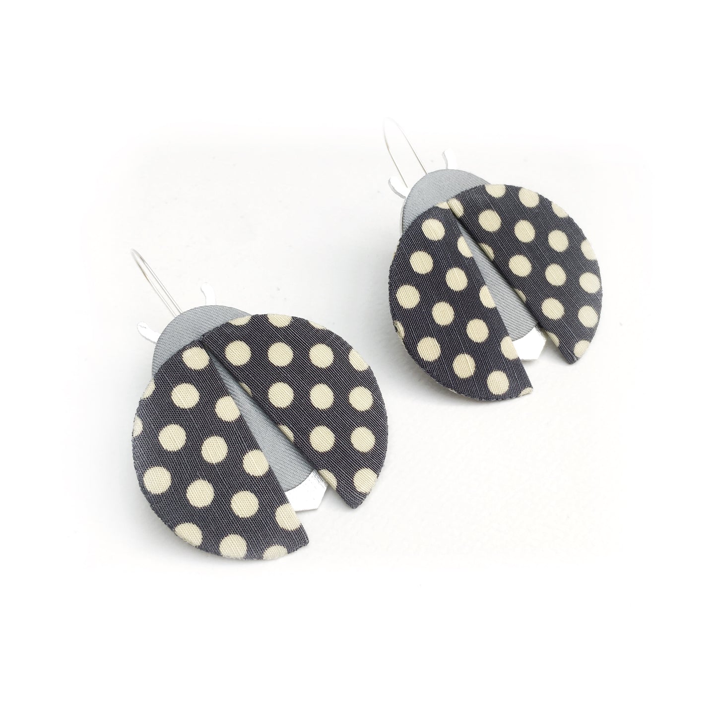 Moon Beetle Dangle Hook Earrings