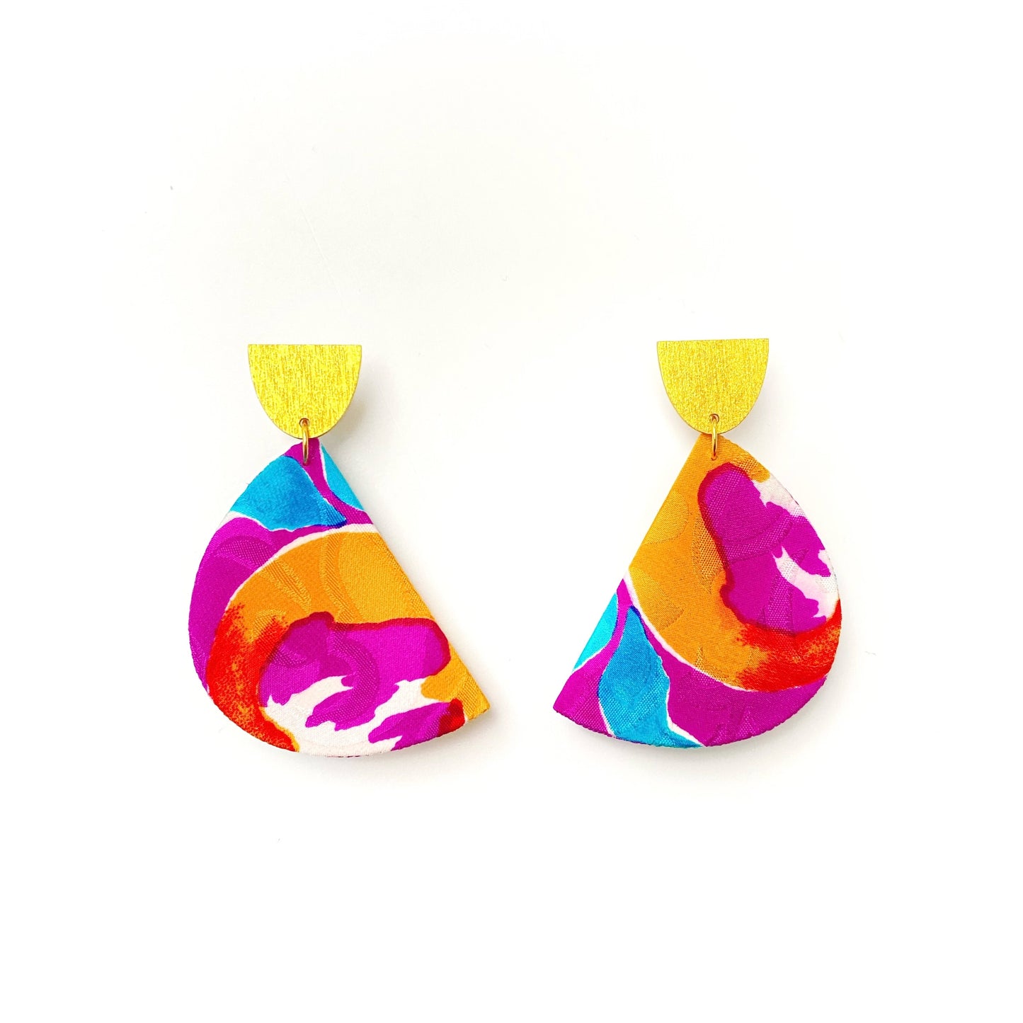 Moon Love Dangle Stud Earrings