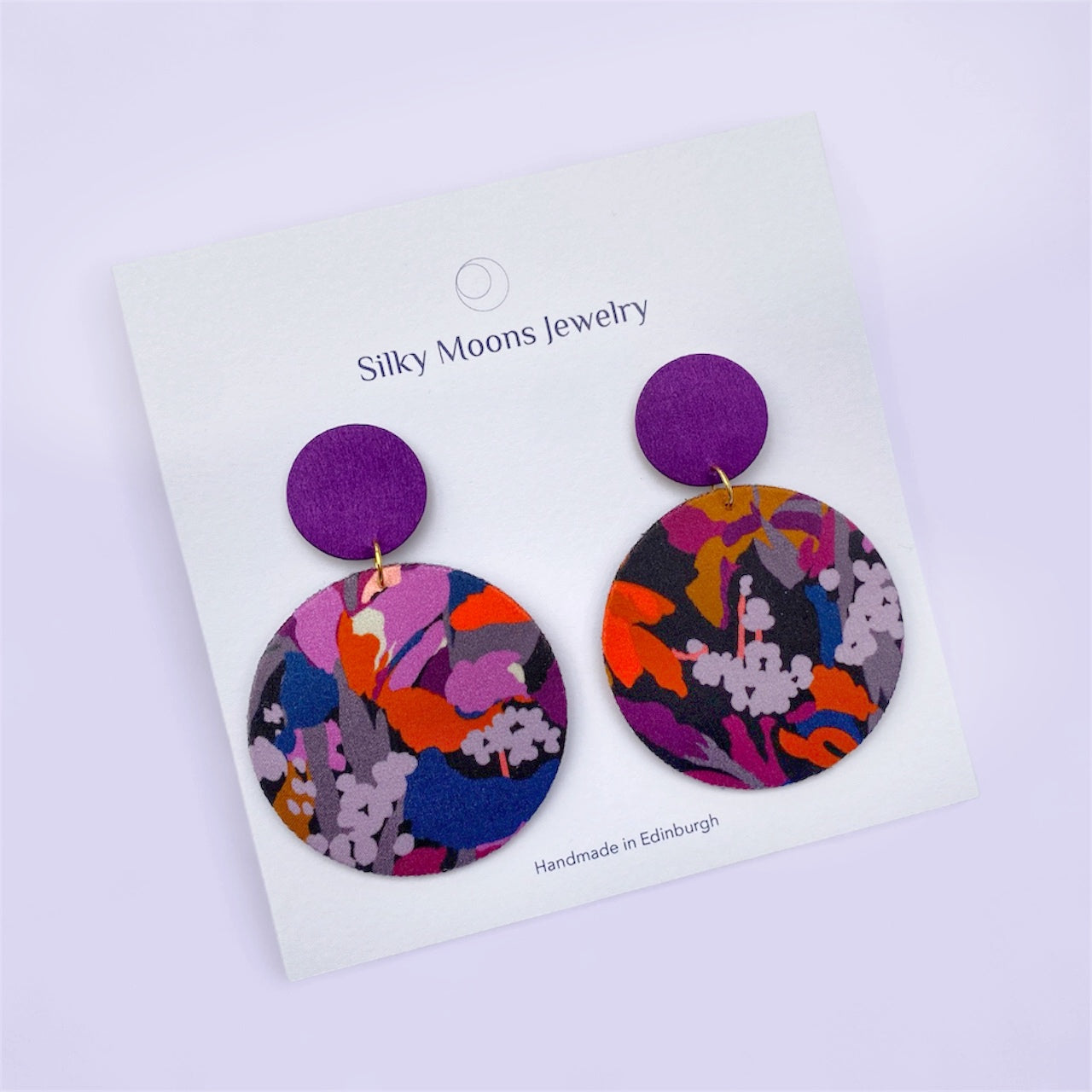Supermoon Dangle Large Stud Earrings