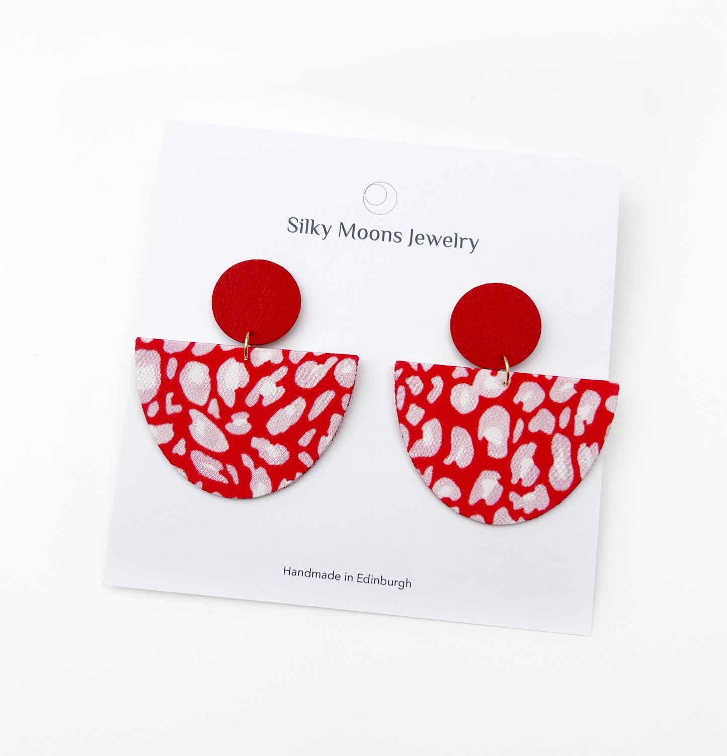 Half Moon Dangle Stud Earrings