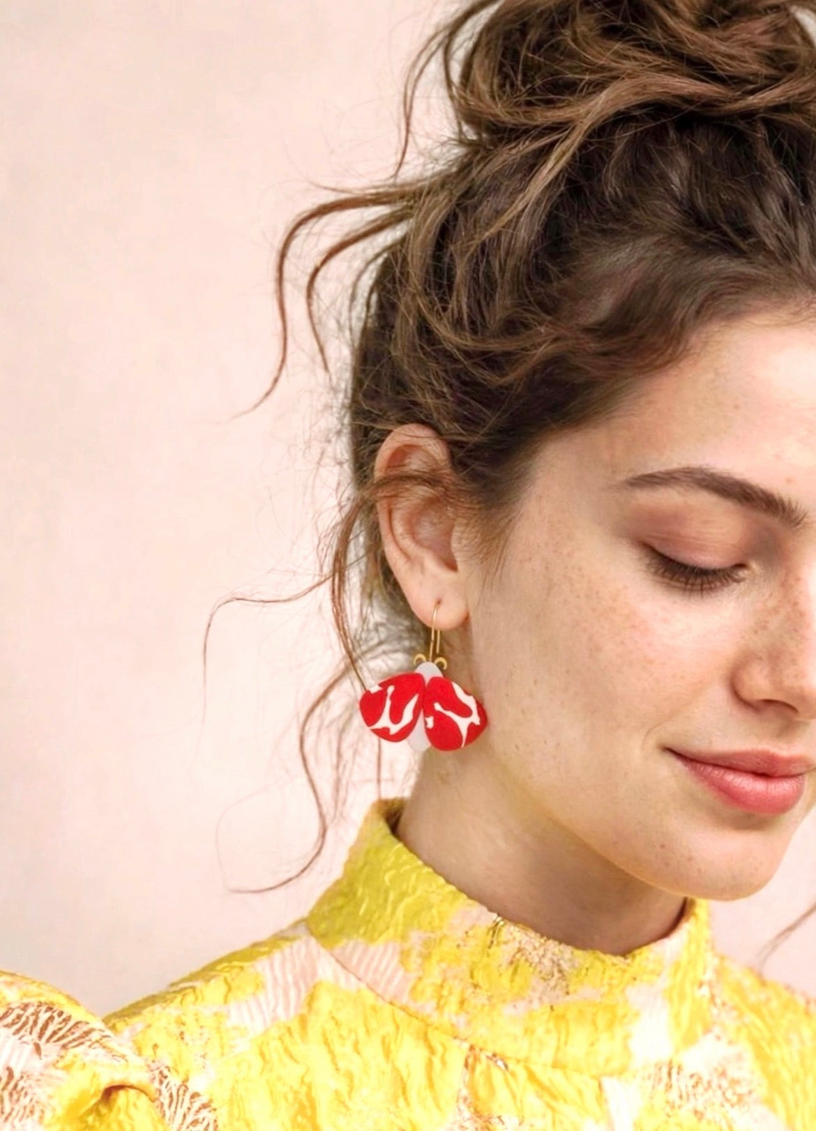 Moth Dangle Hook Earrings