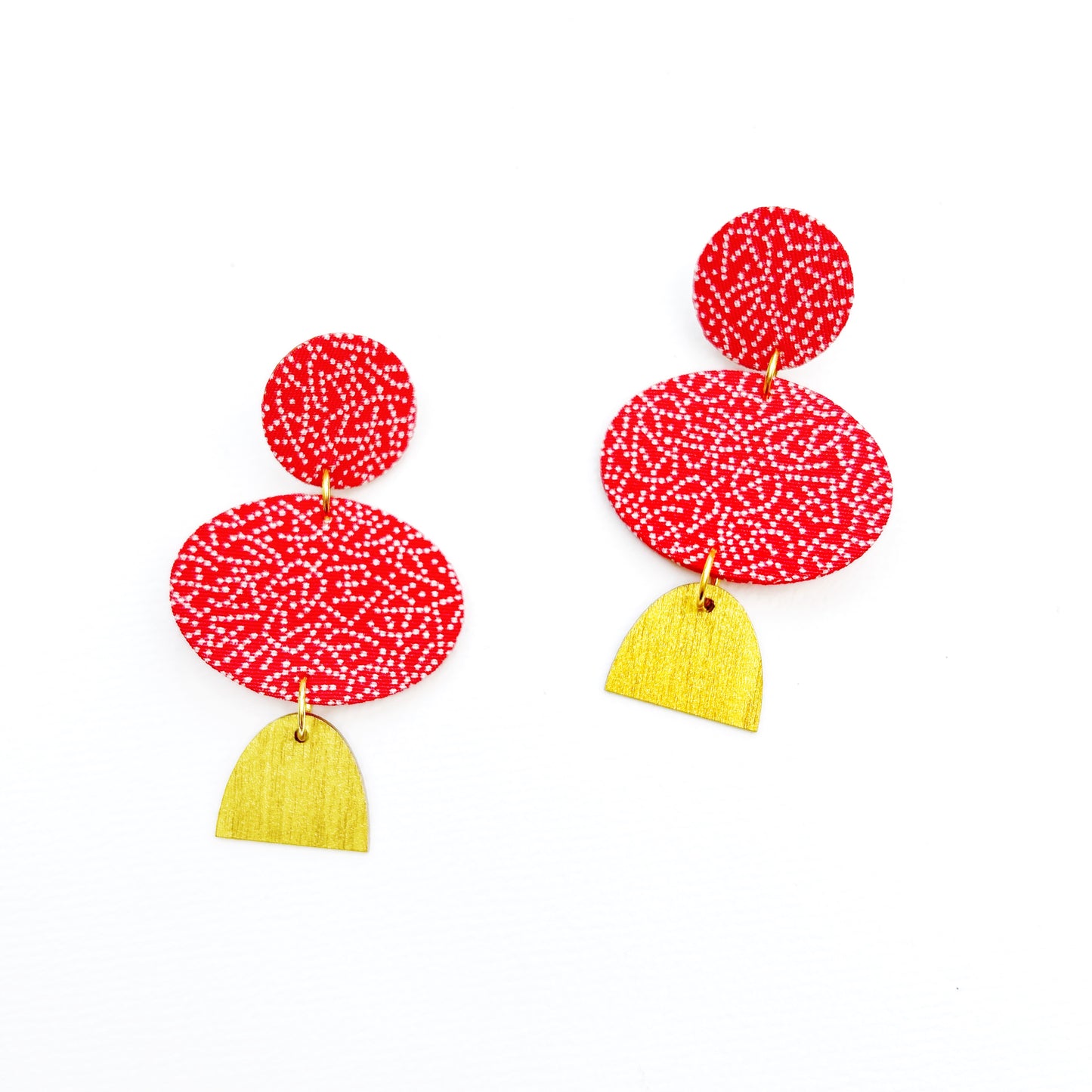 Ellipse Dangle Stud Earrings