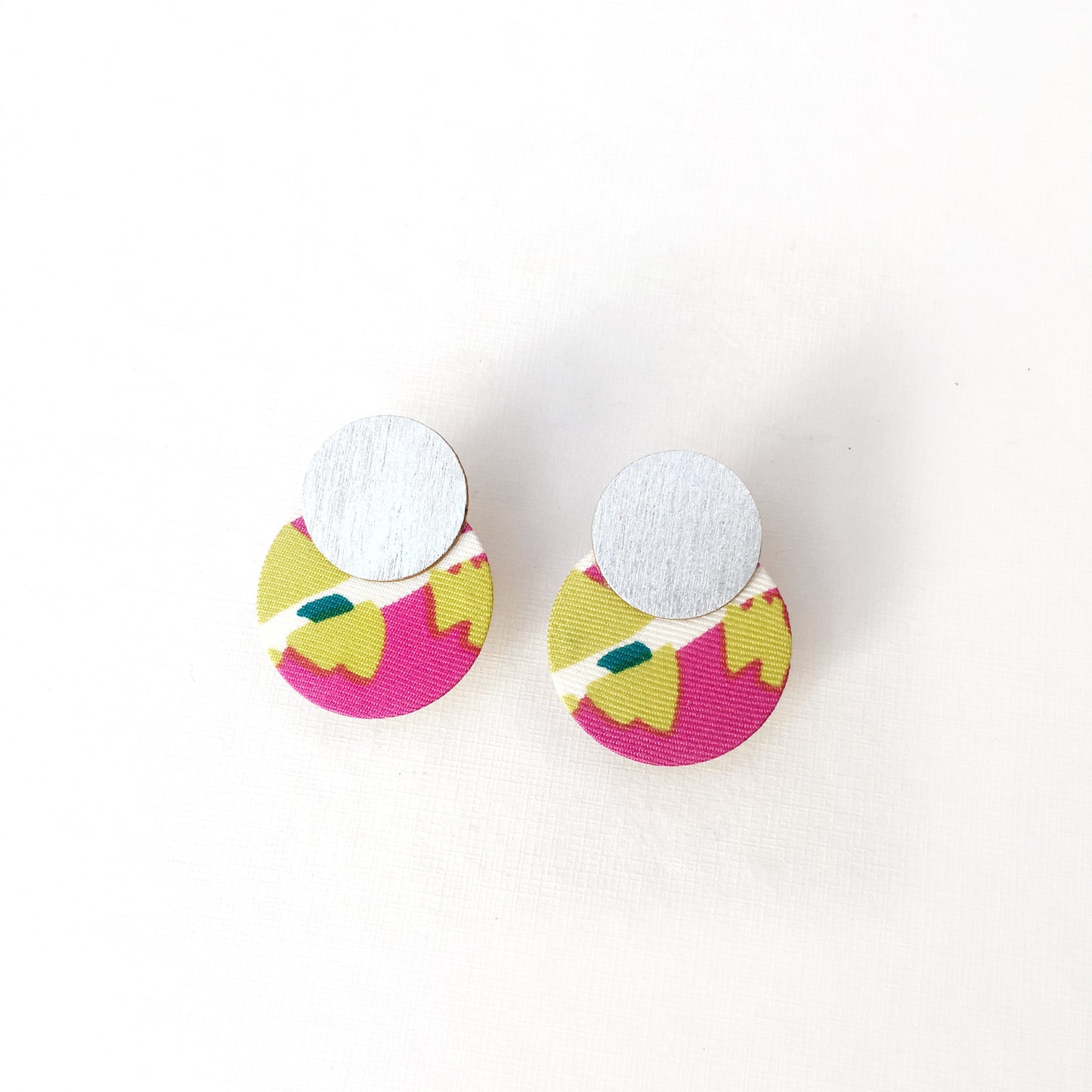 Two Moon Small Stud Earrings