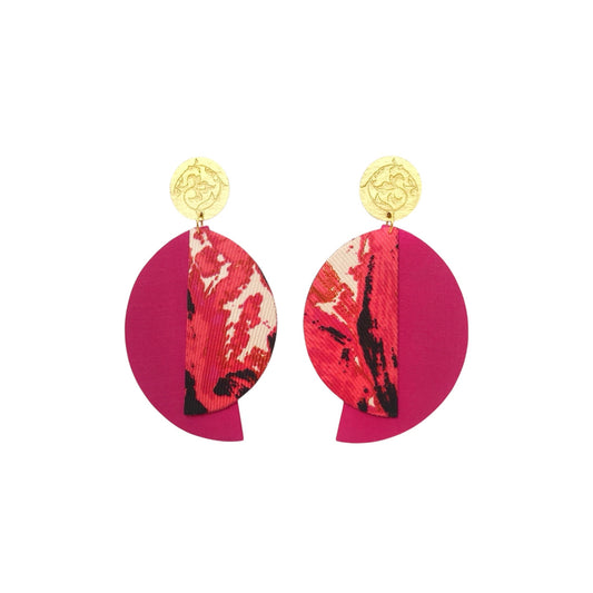 Midnight Lunar Dangle Stud Earrings