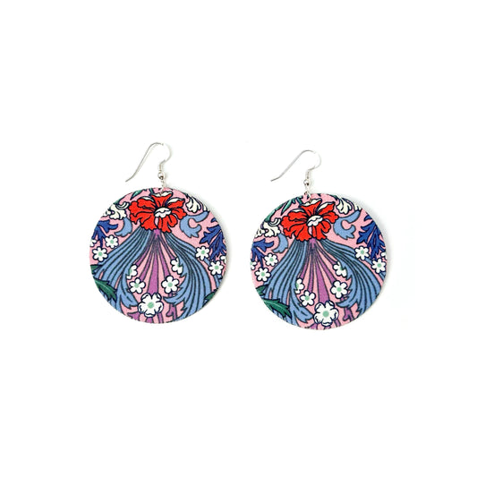 Full Moon Dangle Hook Earrings
