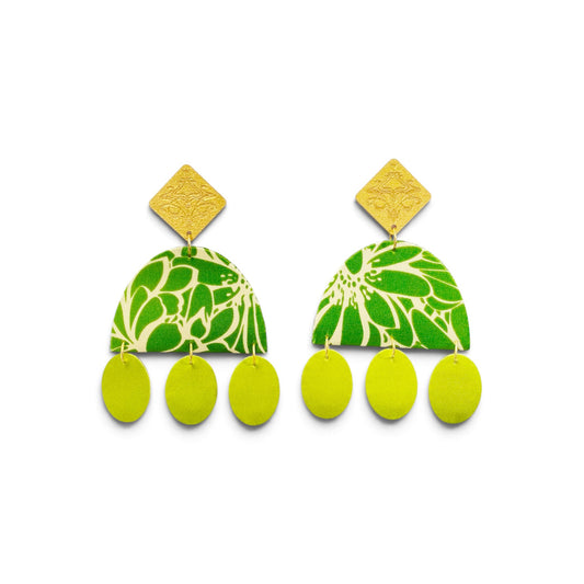 Midnight Cascade Dangle Stud Earrings
