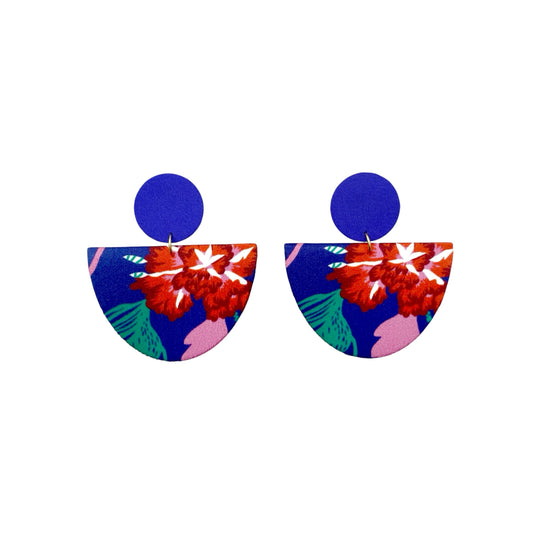 Half Moon Dangle stud Earrings