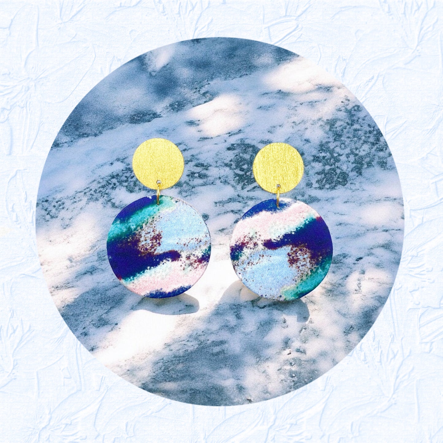 Supermoon Dangle Small Stud Earrings