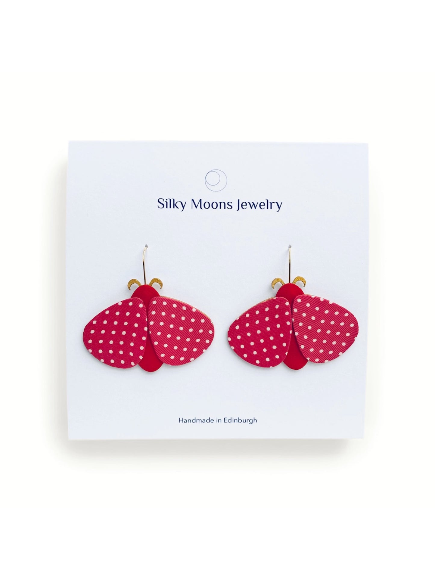 Moth Dangle Hook Earrings