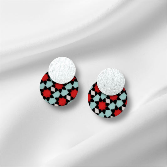 Two Moon Small Stud Earrings