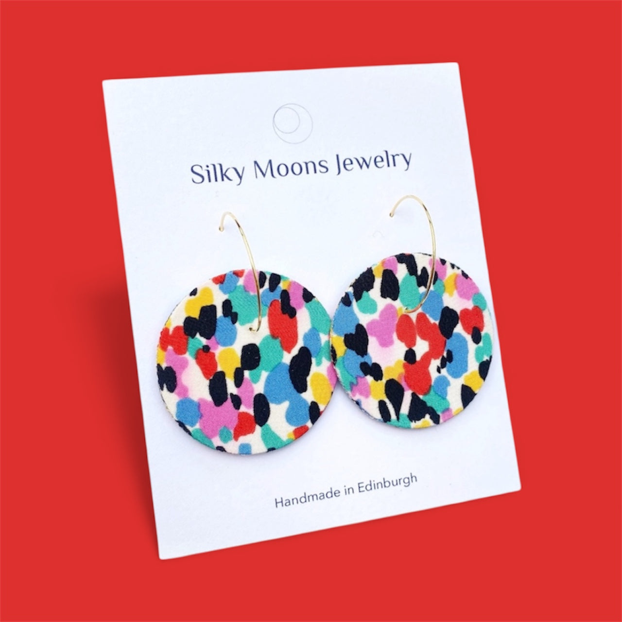 Hoop & Moon Dangle Earrings