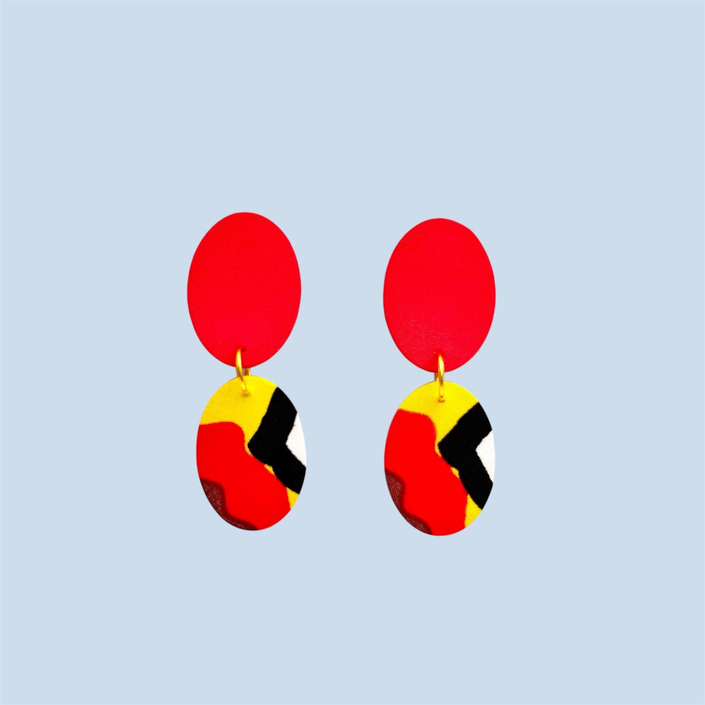 Ellipse Drops Stud Earrings