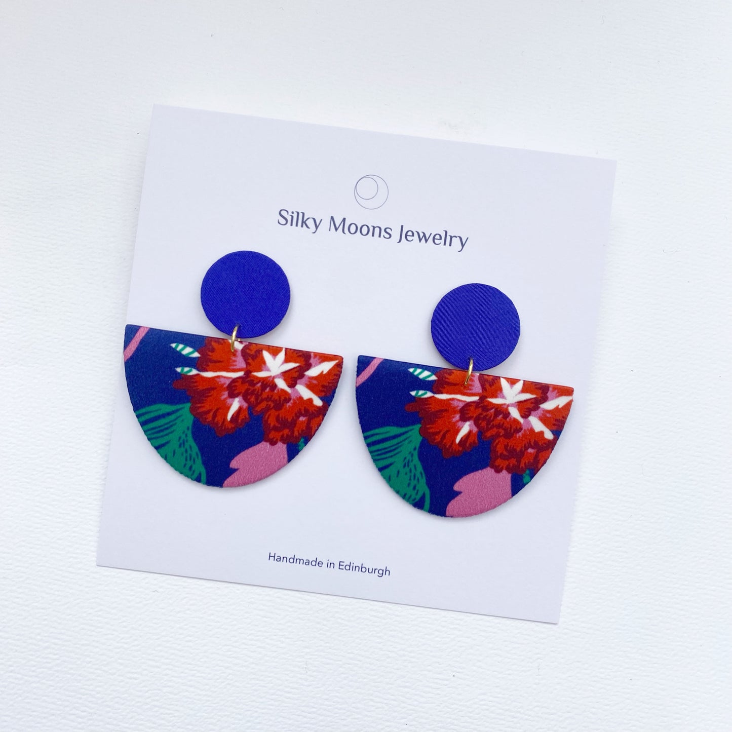 Half Moon Dangle stud Earrings