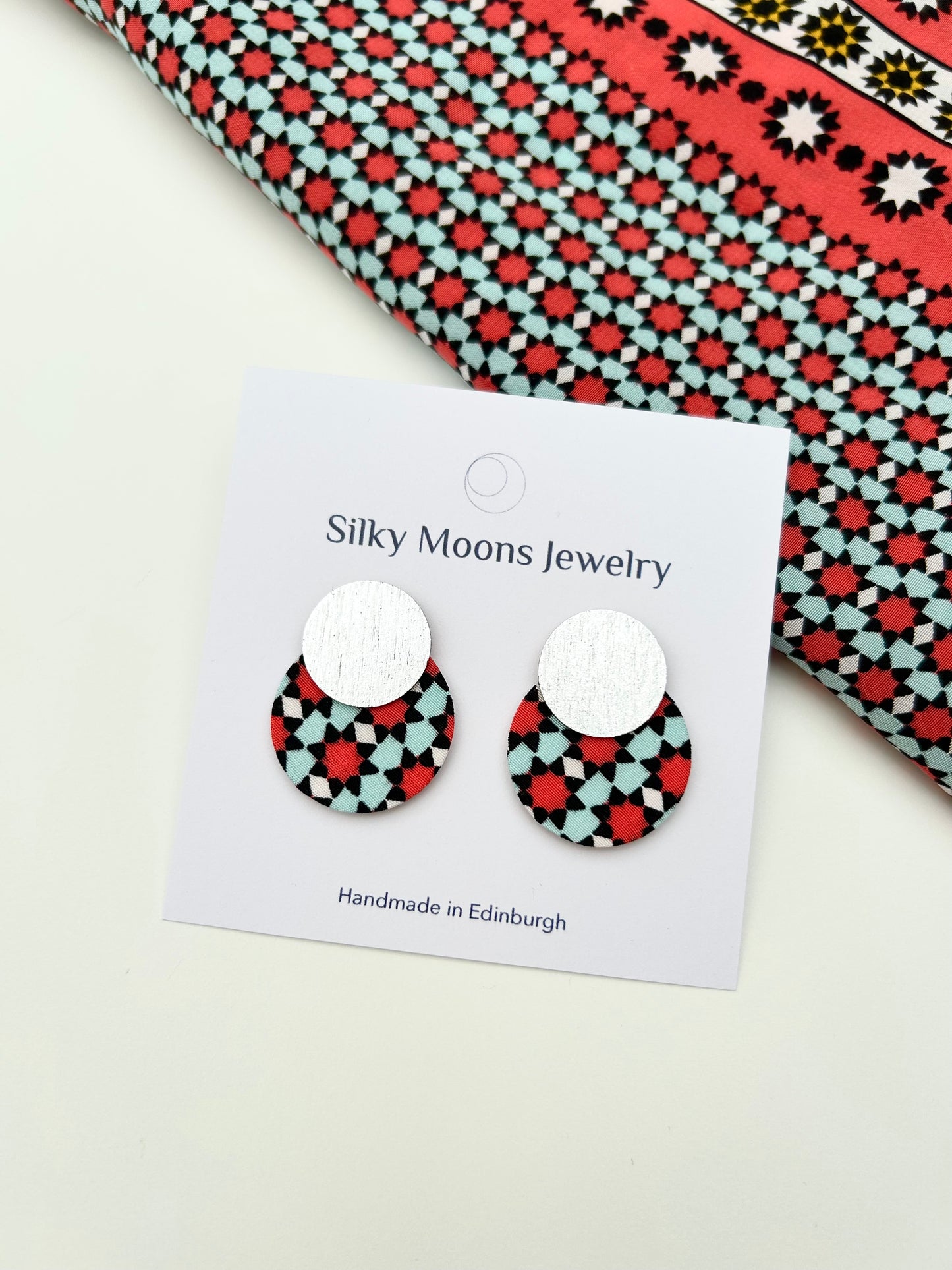 Two Moon Small Stud Earrings