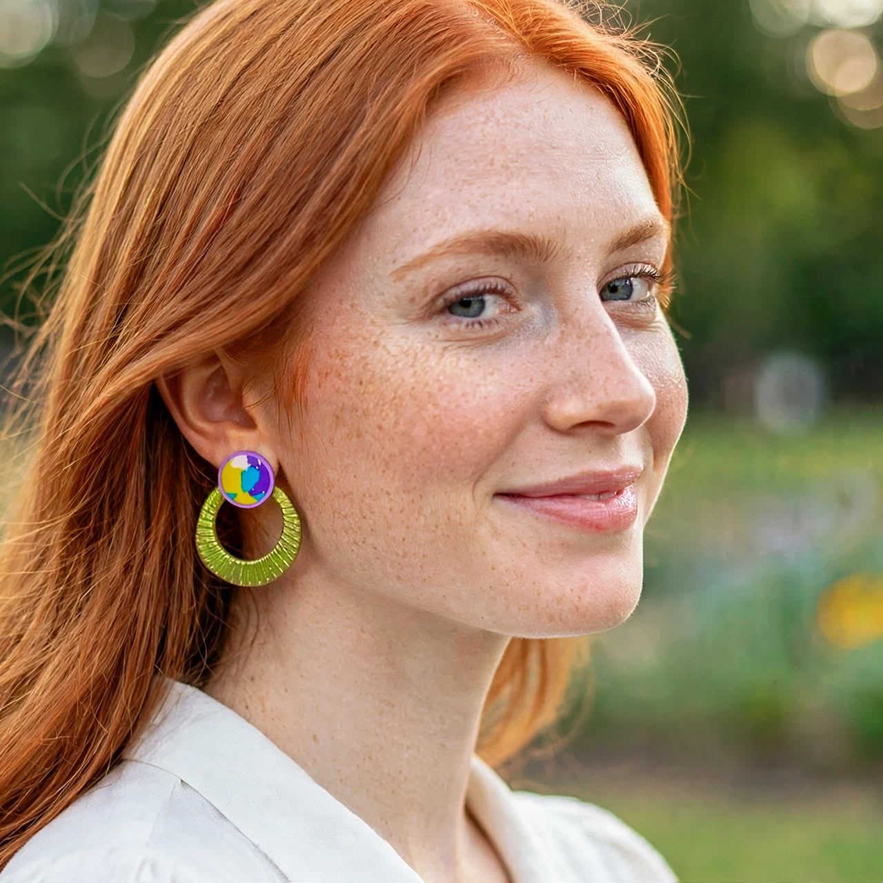 New Moon Stud Earrings