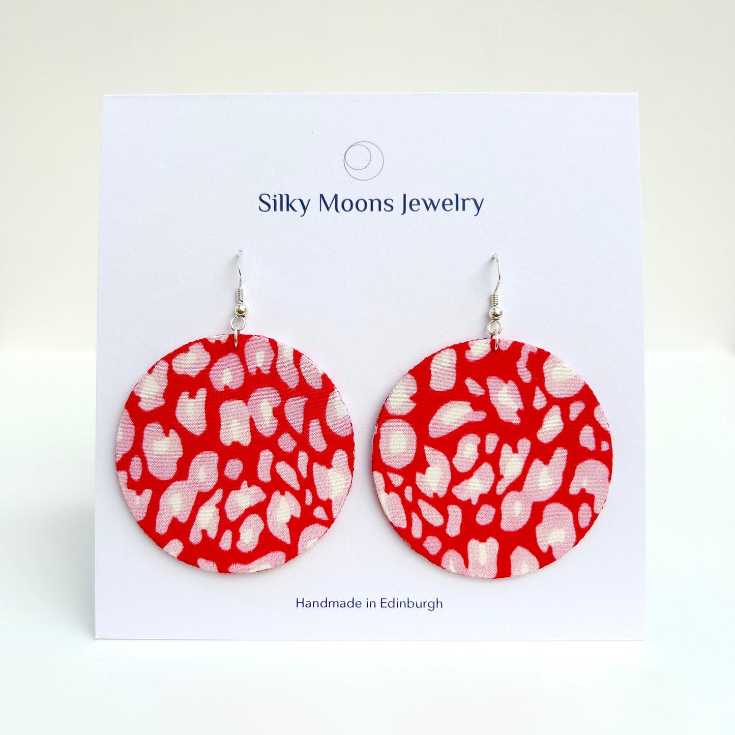 Full Moon Dangle Hook Earrings
