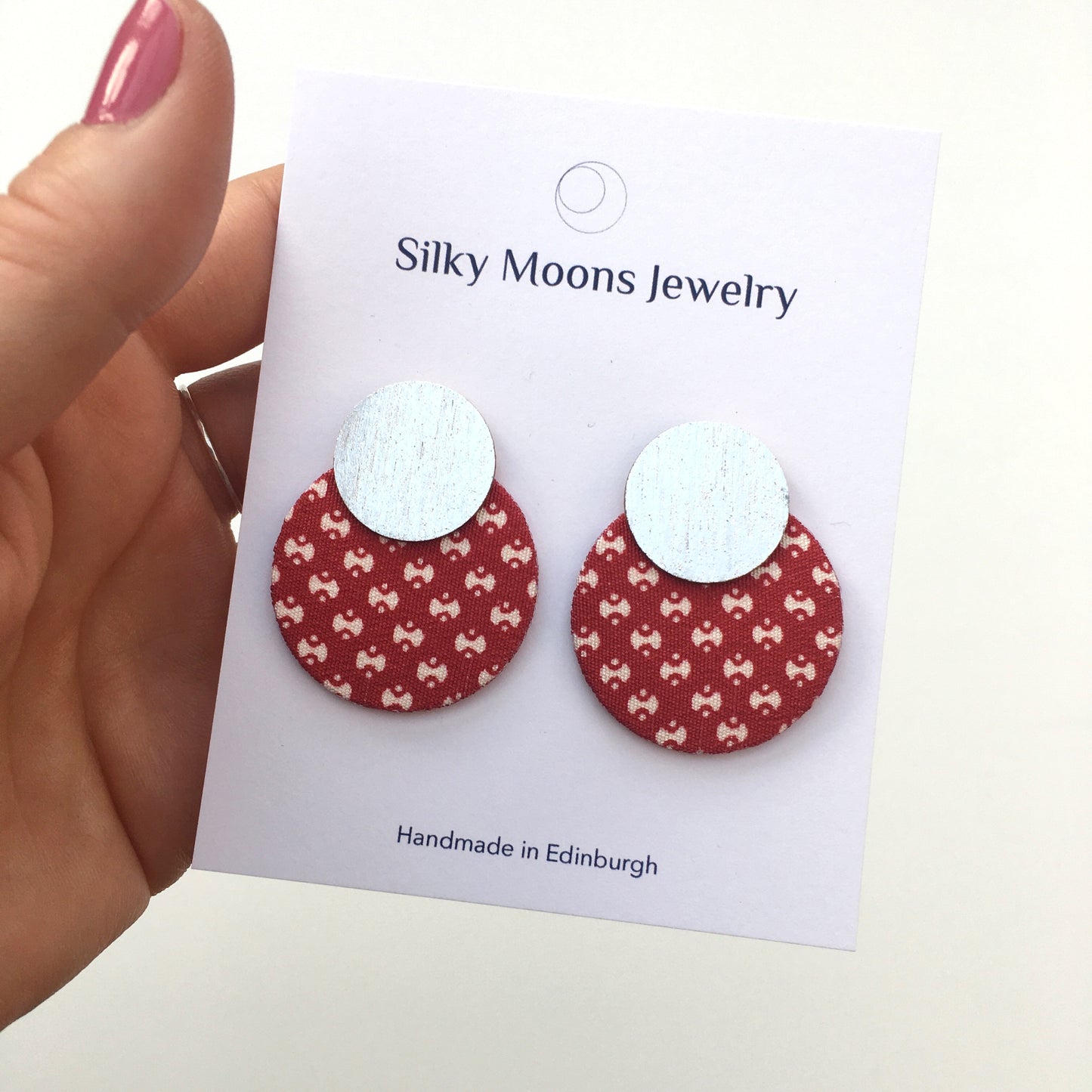 Two Moon Stud Earrings