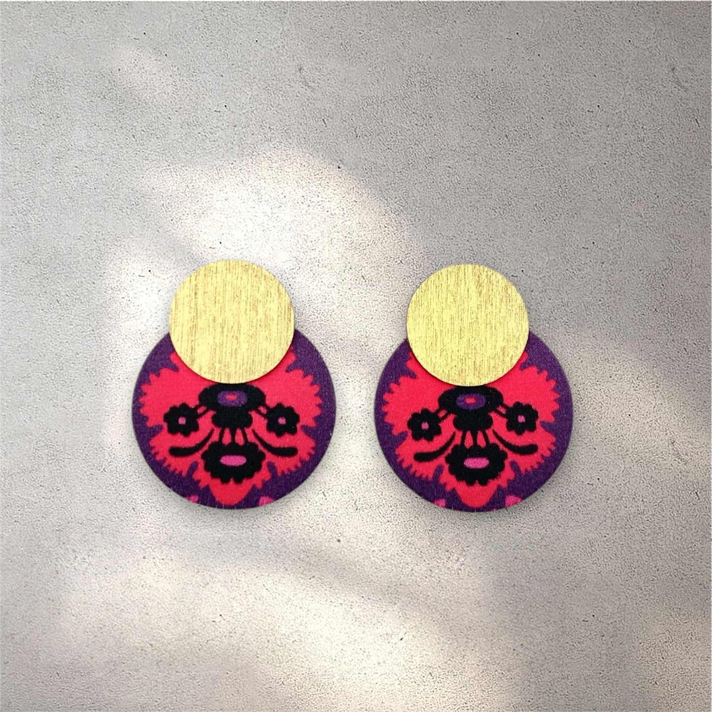 Two Moon Stud Earrings