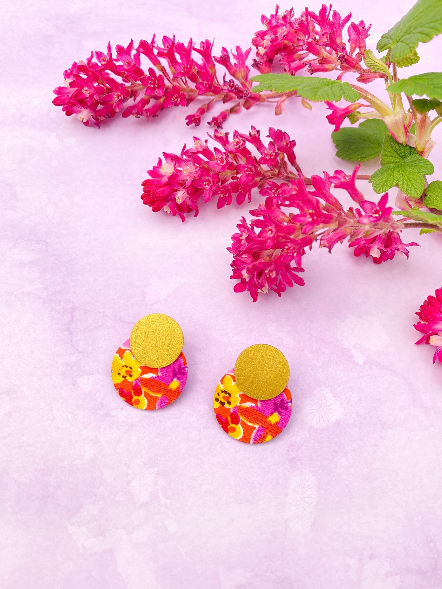 Two Moon Small Stud Earrings