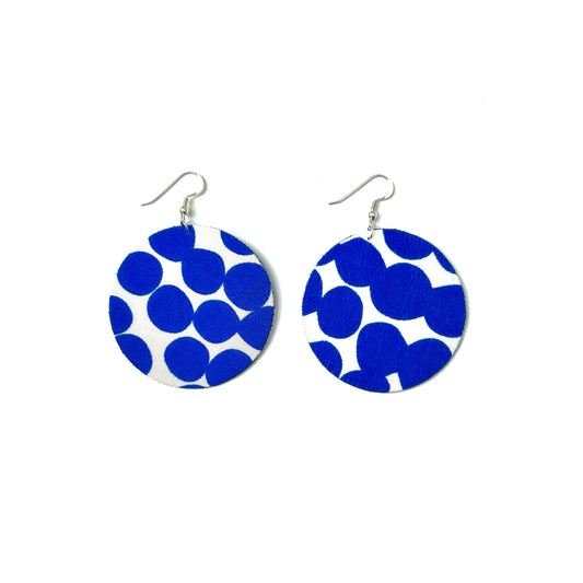 Full Moon Dangle Hook Earrings