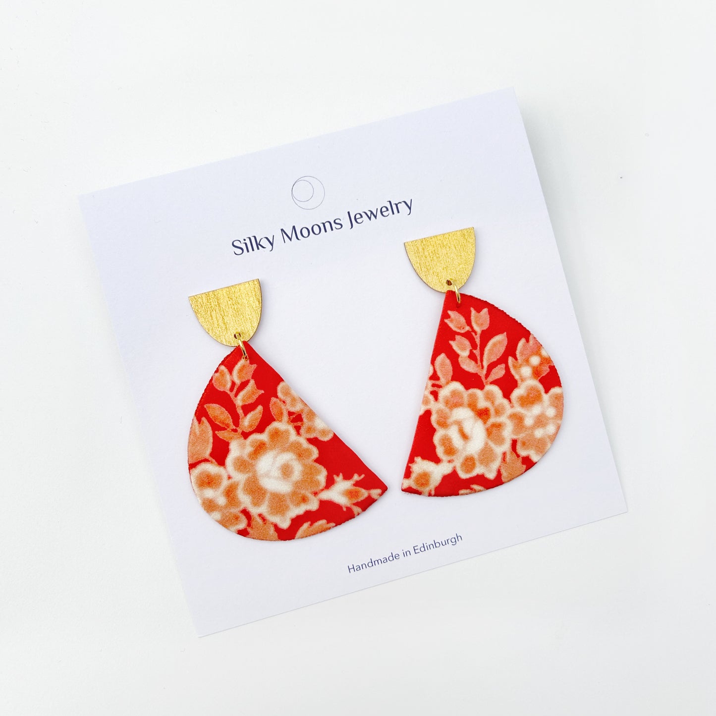Moon Love Dangle Stud Earrings
