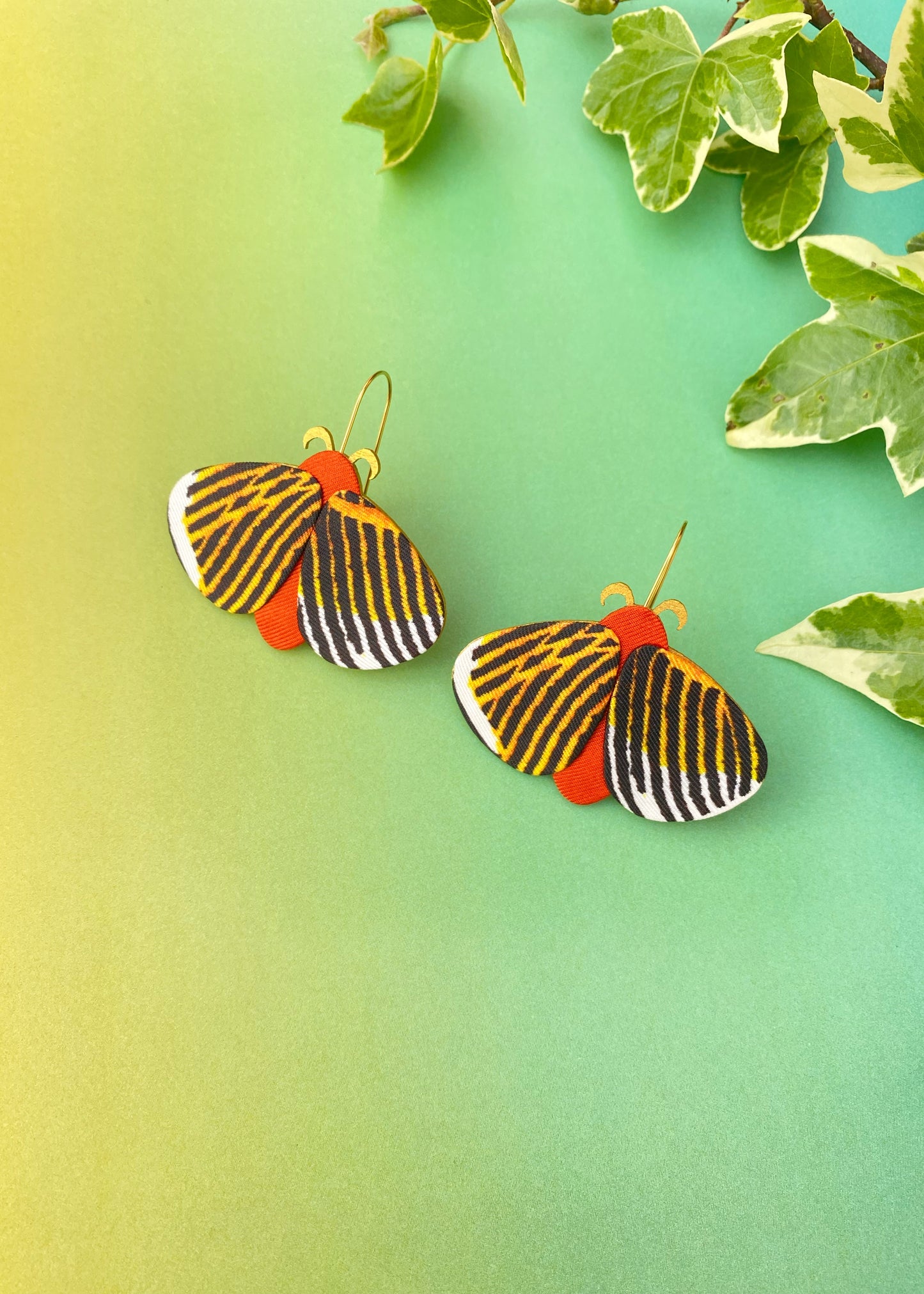 Moth Dangle Hook Earrings